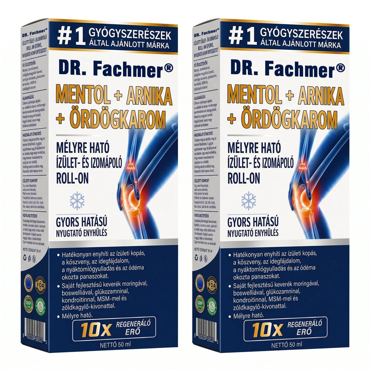 💥💥 DR.Fachmer® Mentol · Árnika · Ördögkarom 10 az 1-ben ízület- és izomápoló roll-on | Köszvény, ízületi merevség, duzzanat és izomfájdalom esetén | Gyorsan felszívódó, nem zsíros