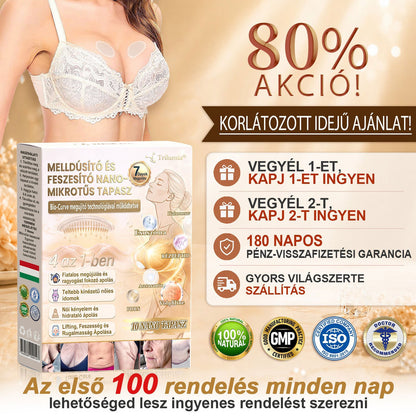 Trilumia®🏆 Mellvolumen, Emelés és Feszesítés Támogatására Szolgáló Nano Mikrotűs Tapasz Volufiline + Exosome + Rézpeptid Formula Sejtmegújító Technológiával Támogatva