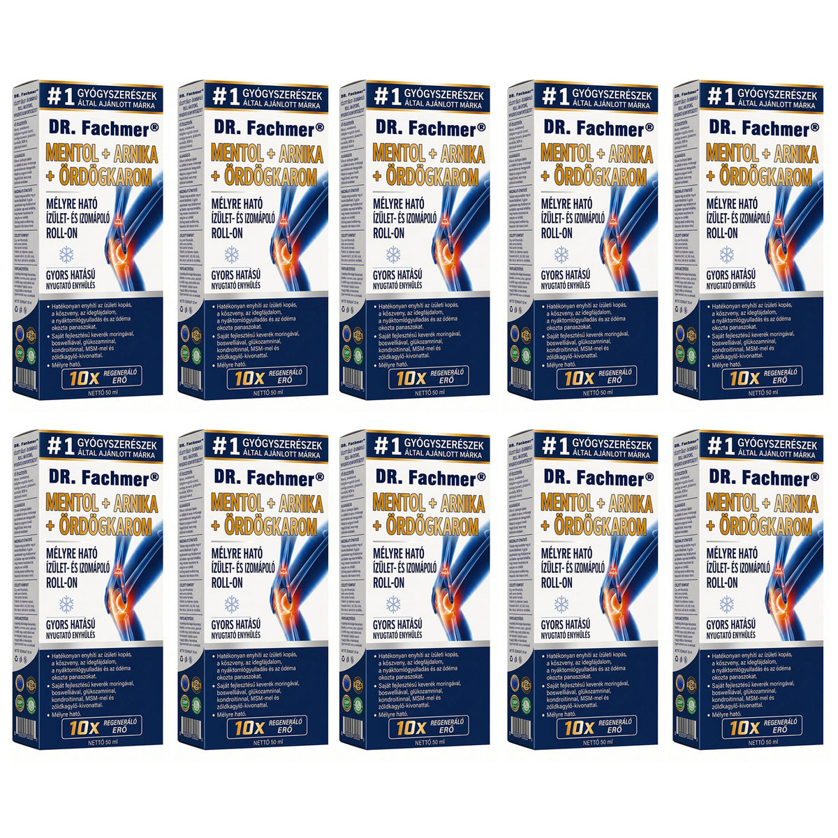 💥💥 DR.Fachmer® Mentol · Árnika · Ördögkarom 10 az 1-ben ízület- és izomápoló roll-on | Köszvény, ízületi merevség, duzzanat és izomfájdalom esetén | Gyorsan felszívódó, nem zsíros