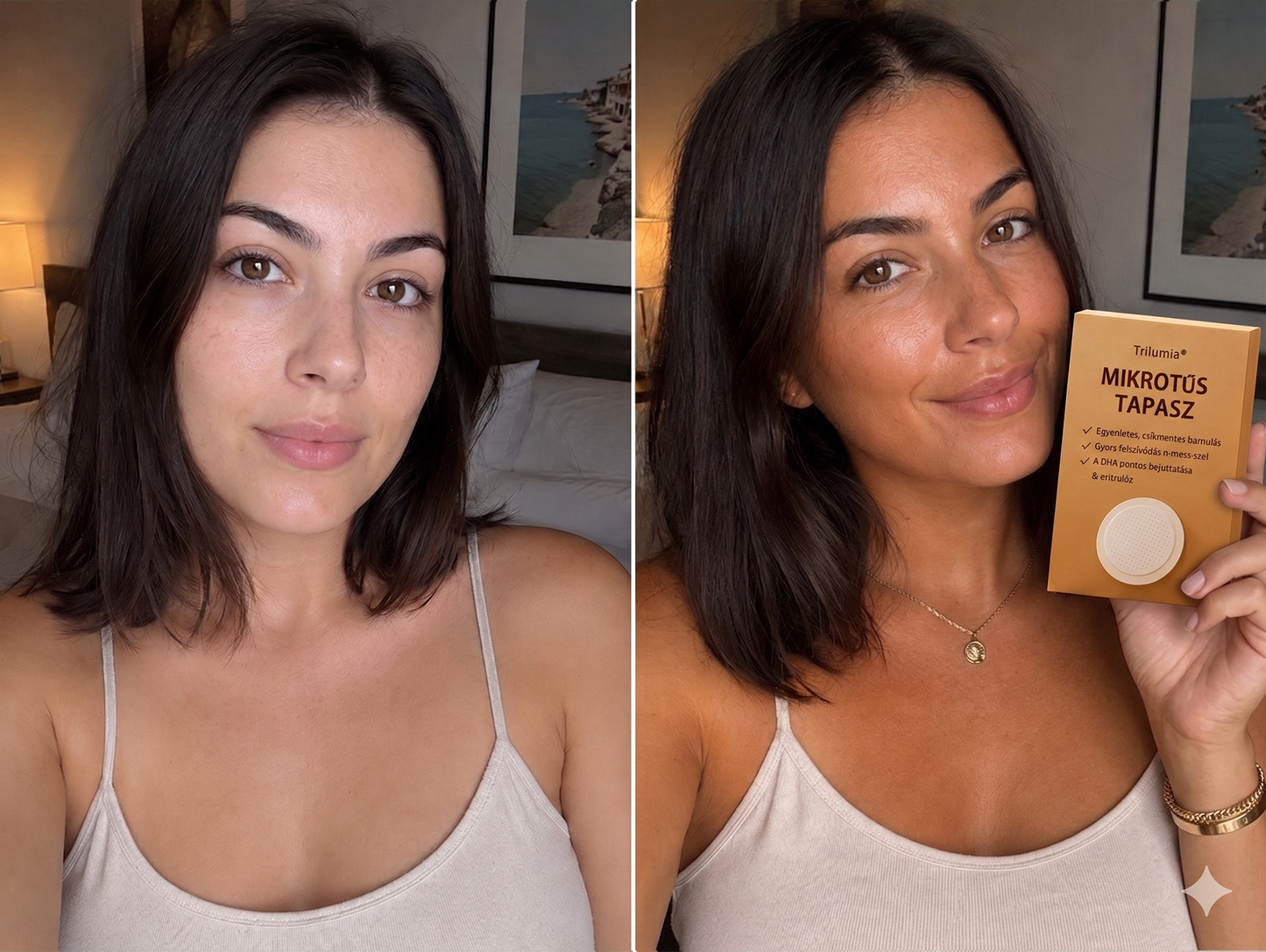🌞🚢Akár 85% KEDVEZMÉNY a Trilumia® SunFree barnító tapaszra ☀️ UV-mentes, aranybarna ragyogás ✨ Természetes hatású barnaság akár 14 napig