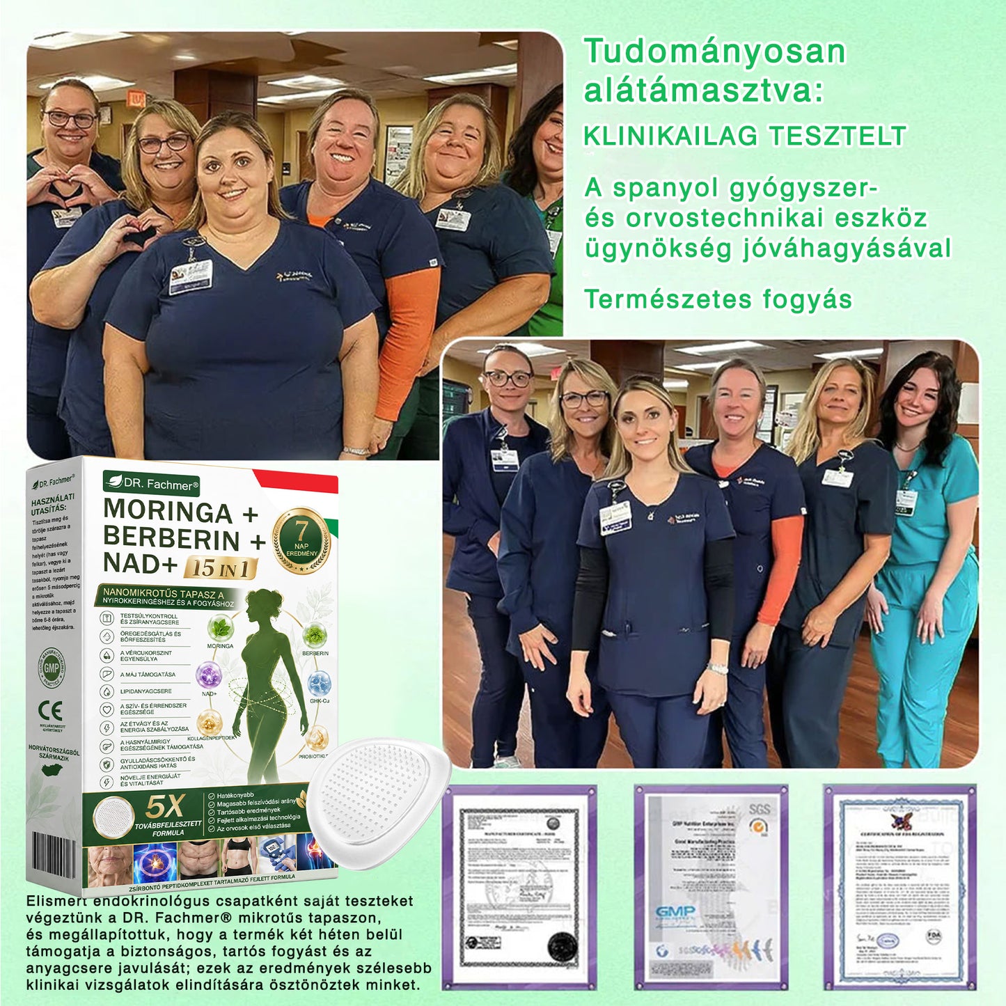 💡 DR.Fachmer® Moringa + Berberin + NAD+ 15 az 1-ben nanomikrotűs tapasz | A testápolás új generációja fejlett nanoformulával 💡