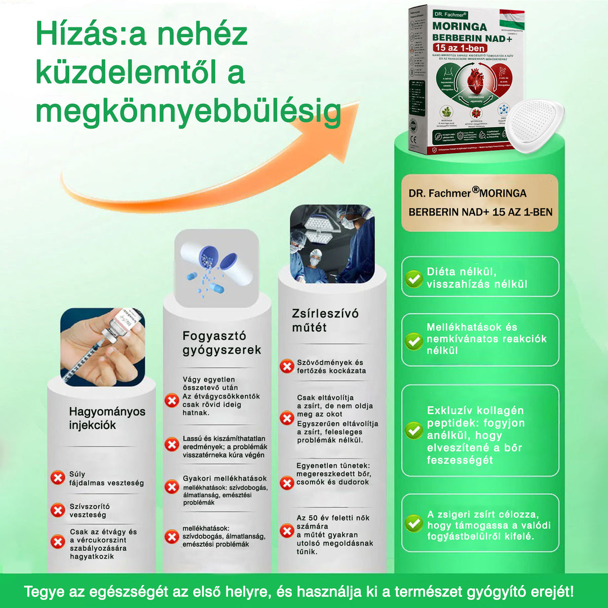 ⭐DR.Fachmer® Moringa + Berberin + NAD+ 15 az 1-ben nanomikrotűs tapasz | A testápolás új generációja fejlett nanoformulával