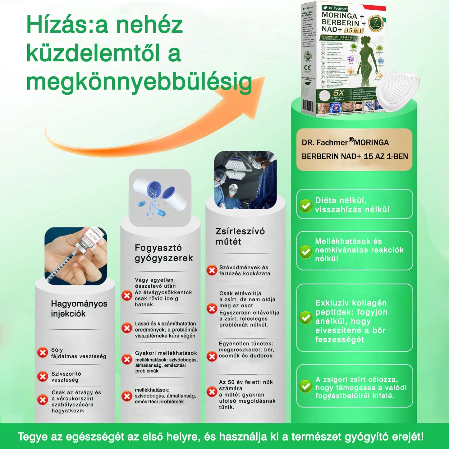 💡 DR.Fachmer® Moringa + Berberin + NAD+ 15 az 1-ben nanomikrotűs tapasz | A testápolás új generációja fejlett nanoformulával 💡