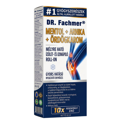 💥💥 DR.Fachmer® Mentol · Árnika · Ördögkarom 10 az 1-ben ízület- és izomápoló roll-on | Köszvény, ízületi merevség, duzzanat és izomfájdalom esetén | Gyorsan felszívódó, nem zsíros