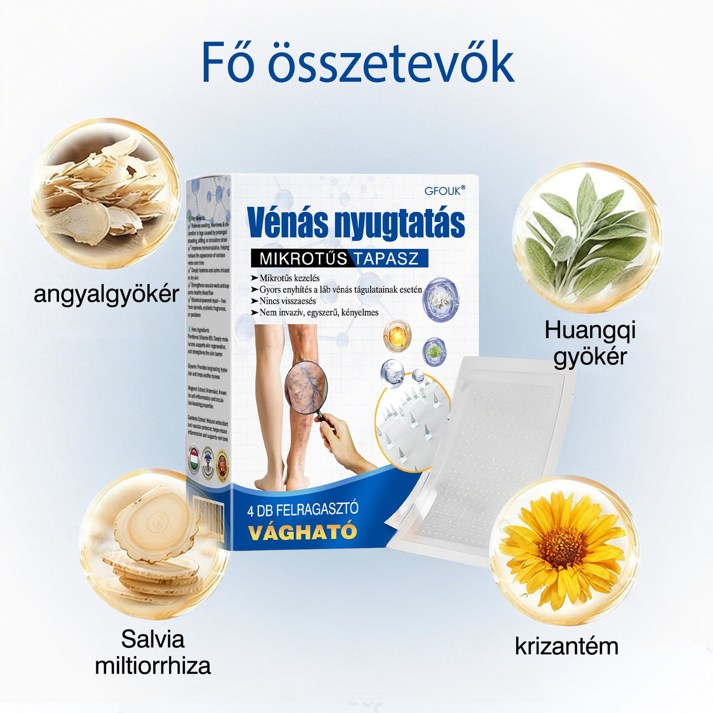 🌷🌷GFOUK® VeinEase mikrotűs ápoló tapasz⚡Azonnali enyhülés, hosszú távú eredmények