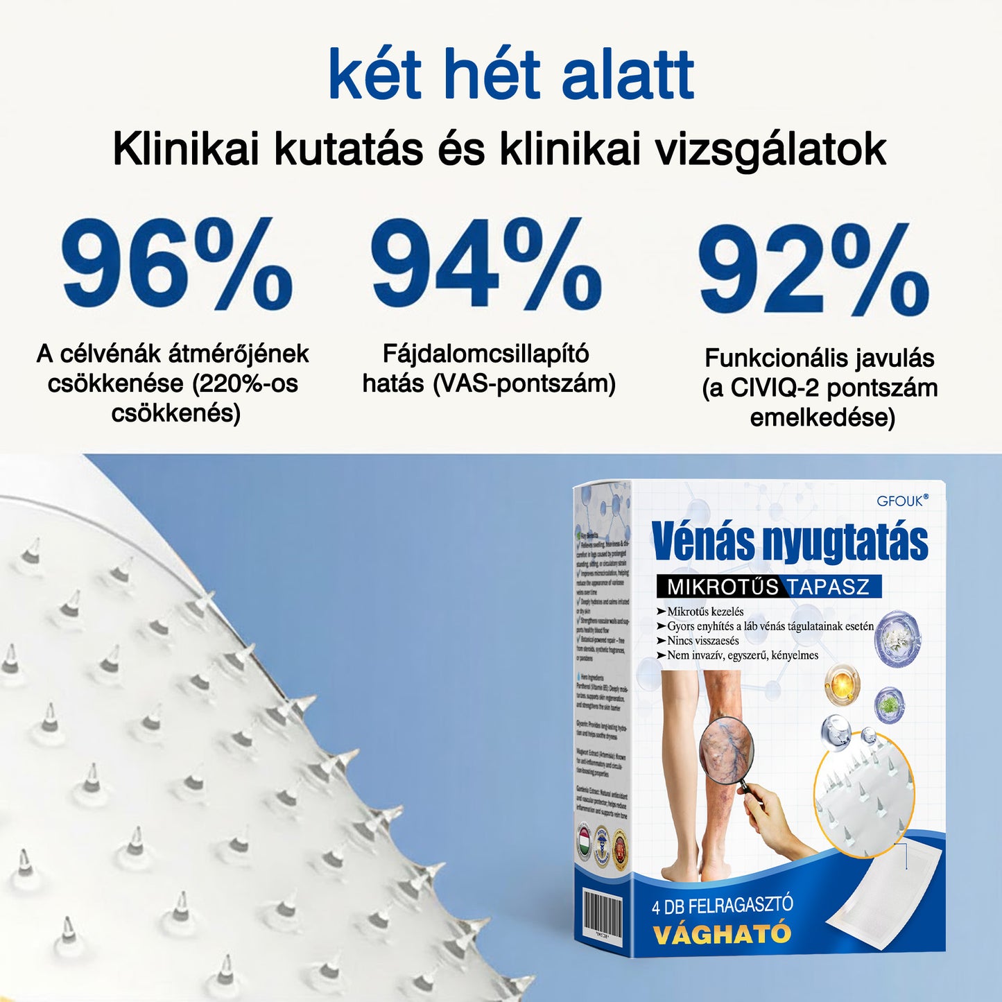 🌷🌷GFOUK® VeinEase mikrotűs ápoló tapasz⚡Azonnali enyhülés, hosszú távú eredmények