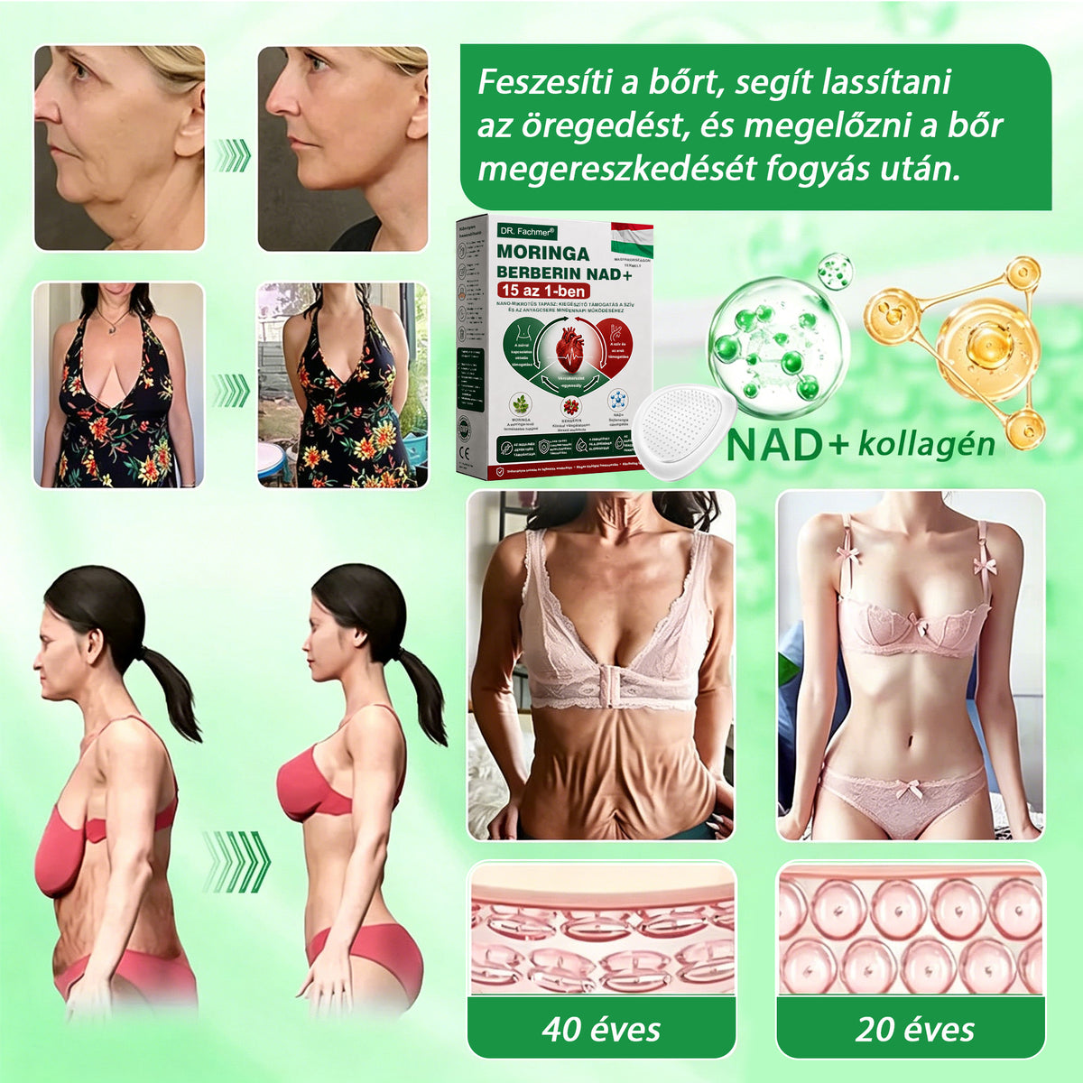 ⭐DR.Fachmer® Moringa + Berberin + NAD+ 15 az 1-ben nanomikrotűs tapasz | A testápolás új generációja fejlett nanoformulával