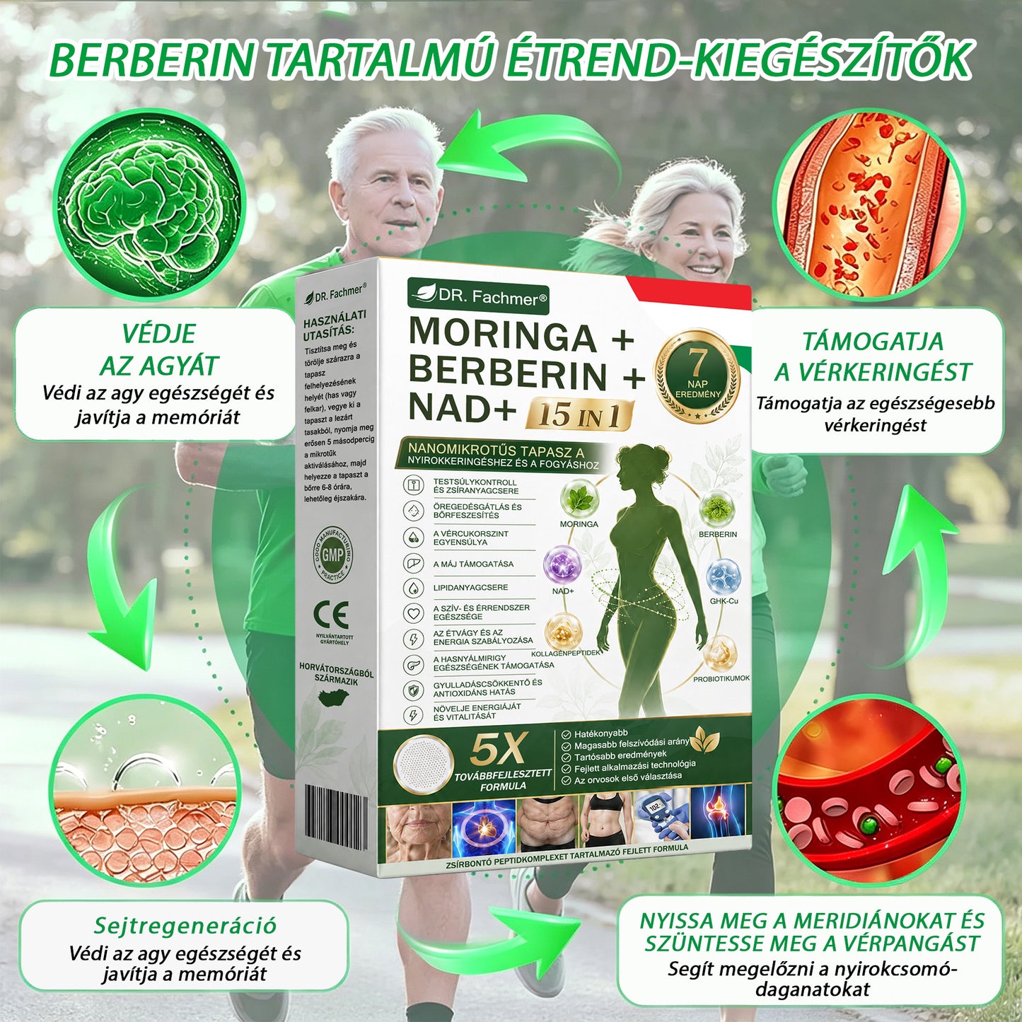 💡 DR.Fachmer® Moringa + Berberin + NAD+ 15 az 1-ben nanomikrotűs tapasz | A testápolás új generációja fejlett nanoformulával 💡