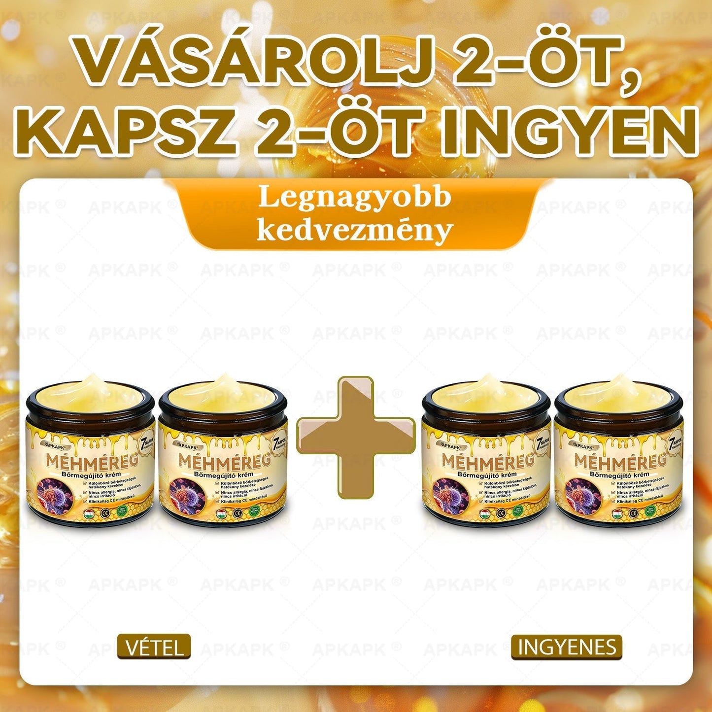 ✨✨ 🔥 Most 50% kedvezménnyel elérhető! ✨✨ DR.Fachmer® 🐝 Méhméreges Bőrmegújító Krém – Ráncok, Hegek, Pigmentfoltok, Striák, Akné, Ekcéma, Pikkelysömör Ellen