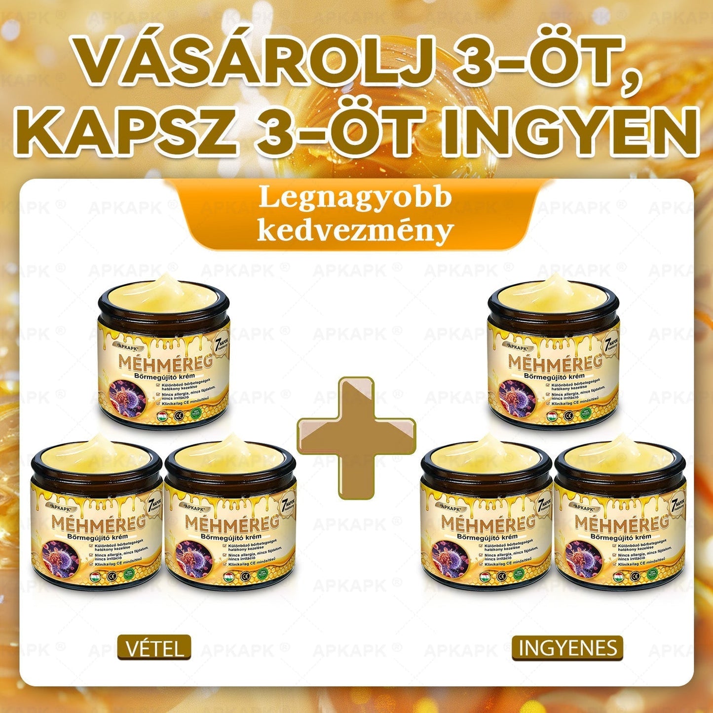 ✨✨ 🔥 Most 50% kedvezménnyel elérhető! ✨✨ DR.Fachmer® 🐝 Méhméreges Bőrmegújító Krém – Ráncok, Hegek, Pigmentfoltok, Striák, Akné, Ekcéma, Pikkelysömör Ellen